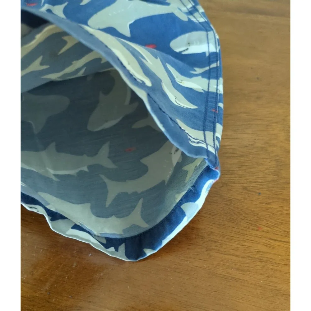 Mini Boden Boys Kids shark print swim shorts size 3/4 GUC